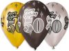 Nafukovací balónky 6ks Happy Birthday 50