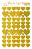 Samolepky srdíčka zlatá 411-G