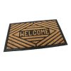 Kokosová čisticí venkovní vstupní rohož FLOMA Welcome - Rectangle - délka 45 cm, šířka 75 