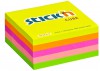 Samolepící minikostka Stickn, 51x51 mm, mix neon žlutý, 250 lístků