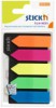 Záložky 45 x 12mm 5x25 neon šipky    