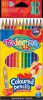 Školní trojhranné pastelky Colorino, 12b+oboustr. stříbrná, zlatá