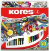 Trojhranné pastelky Kores 50 barev Mandalas