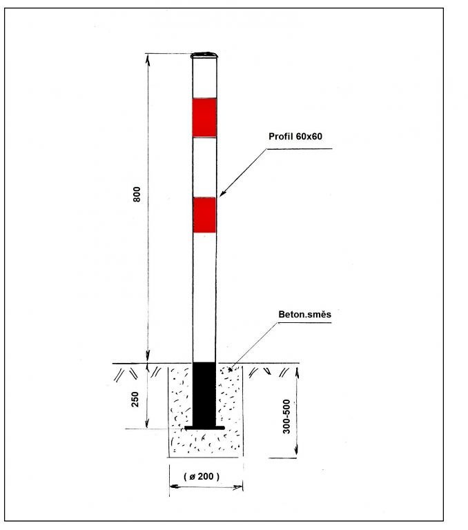 Parkovací sloupek montáž