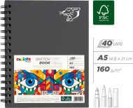 Skicovací blok A5, 40 listů, 160g, kroužkový