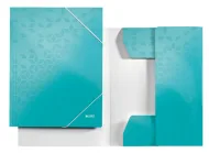 Desky na dokumenty Leitz WOW, 3 klopy ledově modrá