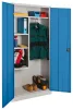 Svařovaná skříň s policovým oddílem, 195x92x42 cm, modrá