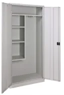 Svařovaná skříň s policovým oddílem, 195x92x42 cm, šedá