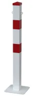 Parkovací sloupek pevný, montážní deska, bílý