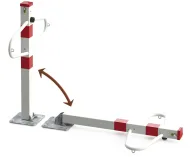 Parkovací sloupek M, sklopný, bílý