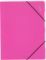 Tříklopá složka s gumou - růžová