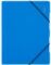 Tříklopá složka s gumou - modrá