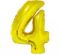 Nafukovací číslice balónek, zlatá folie 35cm - číslice 4