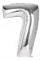 Nafukovací číslice, stříbrná folie 40cm - číslice 7