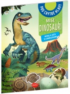Samolepková knížka Dinosauři - Pátrej a lušti se samolepkami