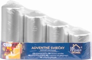 Svíčky adventní 4ks stříbrné, pyramida - zvětšit obrázek