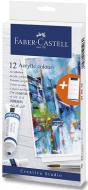 Akrylové barvy Faber-Castell 12 barev, tuba 20 ml