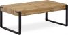 Konferenční stolek 110x60x42 cm, deska MDF dekor divoký dub tloušťka 10 cm, kov