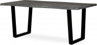 Jídelní stůl, 180x100 cm, MDF deska, šedá deska, kov, černý lak - zvětšit obrázek