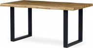 Jídelní stůl, 160x90x77 cm, MDF deska, 3D dekor divoký dub, kov, černý lak - zvětšit obrázek