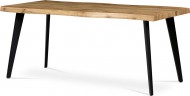 Jídelní stůl, 180x90x75 cm, MDF deska, 3D dekor divoký dub, kov, černý lak - zvětšit obrázek