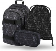 BAAGL 3 SET Skate Harry Potter Relikvie smrti: batoh, etue, sáček
