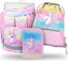 BAAGL SET 3 Airy Rainbow Unicorn: aktovka, penál, sáček