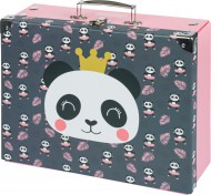 BAAGL Skládací školní kufřík Panda s kováním