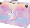 BAAGL Skládací školní kufřík Rainbow Unicorn s kováním