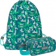 MINECRAFT 2 SET Silver Creeper: penál, sáček