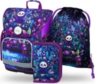 BAAGL 3 SET Ergo Jungle Panda: aktovka, penál, sáček