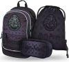BAAGL SET 3 Core Harry Potter Bradavice černý: batoh, penál, sáček