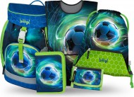 BAAGL SET 5 Airy Fotbal Míč: batoh, penál, sáček, zástěra, peněženka