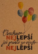 Přáníčko BeBechy - recyklovaný papír - Nejlepší - zvětšit obrázek