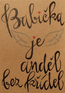 Přáníčko BeBechy - recyklovaný papír - Babička - zvětšit obrázek