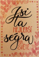 Přáníčko BeBechy – recyklovaný papír – Ségra - zvětšit obrázek