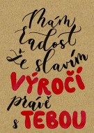 Přáníčko BeBechy - recyklovaný papír - Výročí - zvětšit obrázek