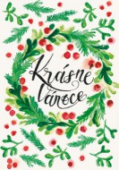 Přáníčko BeBechy - bílé - Vánoce1 - zvětšit obrázek