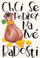 Přáníčko BeBechy - bílé - Měšec - zvětšit obrázek