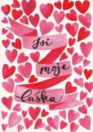 Přáníčko BeBechy - bílé - Láska - zvětšit obrázek