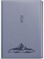 Týdenní diář - Oskar - Vivella s ražbou - A5 - holubí šeď - Hory 2026 - zvětšit obrázek