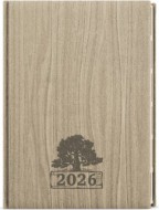 Týdenní diář - Oskar - Wood - A5 - světle hnědá 2026 - zvětšit obrázek