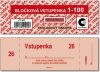 Bločkové vstupenky 1 - 100 čísel