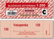 Bločkové vstupenky 1 - 200 čísel