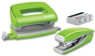 Set mini sešívačky a děrovačky Leitz WOW, zelená - zvětšit obrázek
