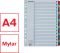 Mylar rejstříky A4 1-31