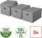 Esselte Home úložný box velikost L, set 3 ks, šedá