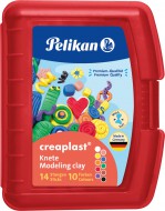 Plastelína Creaplast 10 barev, červená krabička