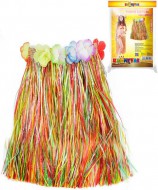KARNEVAL Sukně Hawaii 72cm barevná dospělá KOSTÝM - zvětšit obrázek
