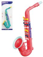 Saxofon plastový 33cm, 2 barvy, na kartě